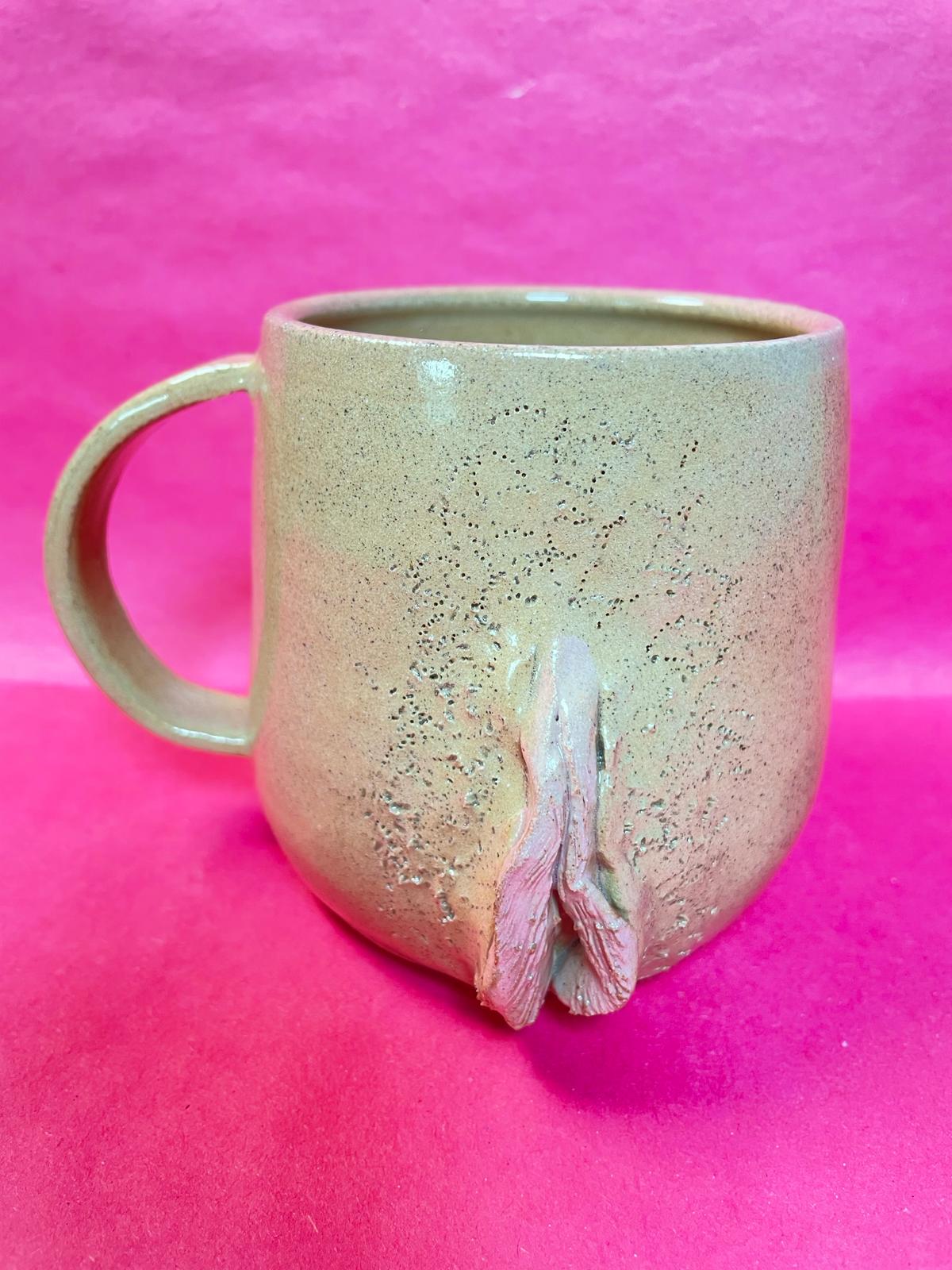 Ceramic Fanny Mugs, 350ml, Handmade, selection of colours, Coffee Mug, Tea Mug